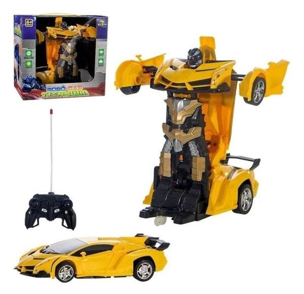 Carrinho De Controle Remoto Transformers 2x1 Rôbo Car Titan