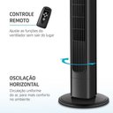 Ver imagem 5 de Ventilador de Torre Mondial 45w Preto Vtr-01-b 110v com Controle Remoto
