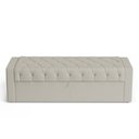 Ver imagem 6 de Calçadeira Báu King Size Atena 195cm Capitonê Sintético Bege - Desk Design