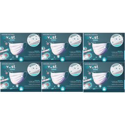 Mascara Tecido Antiviral 99,9% Tripla Lavavel 6 unidades - 1