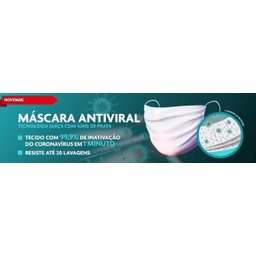 Mascara Tecido Antiviral 99,9% Tripla Lavavel 6 unidades - 3