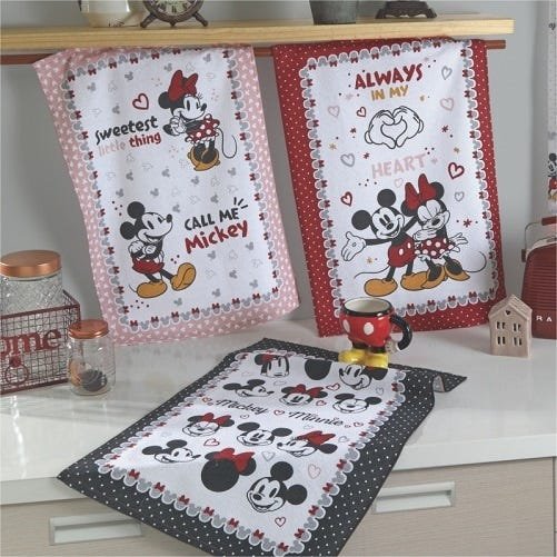 Kit Pano de Prato Tecilar Mickey e Minnie - 1