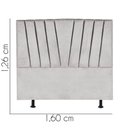Ver imagem 2 de Cabeceira Estofada Bélgica 160cm Queen Suede Cinza Claro