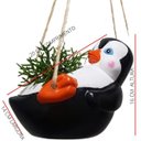 Ver imagem 2 de Pinguim Pendente Porta Vaso para Suculentas e Cacto