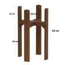 Ver imagem 2 de Suporte de Vaso em Madeira 50 Cm para Jardim - Comprar Móveis em Casa