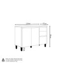 Ver imagem 3 de Balcão de Cozinha com Tampo Solari 2 Portas Mdf 120cm Gavetas Corrediças Telescópicas Jequitibá/gris