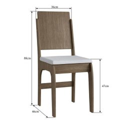 Kit 2 Cadeiras em MDF Tecido Corino 916 002 - Ameixa Negra - 3