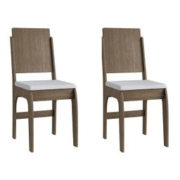 Kit 2 Cadeiras em MDF Tecido Corino 916 002 - Ameixa Negra - 1