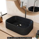 Ver imagem 2 de Cuba Pia para Banheiro Retangular 38cm Dalila C08 Preto Granit - Mpozenato