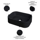 Ver imagem 3 de Cuba Pia para Banheiro Retangular 38cm Dalila C08 Preto Granit - Mpozenato