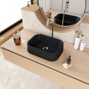 Ver imagem 5 de Cuba Pia para Banheiro Retangular 38cm Dalila C08 Preto Granit - Mpozenato