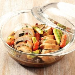 Tigela de Vidro Terrina Redonda com Tampa 1 Litro - Nadir - 4