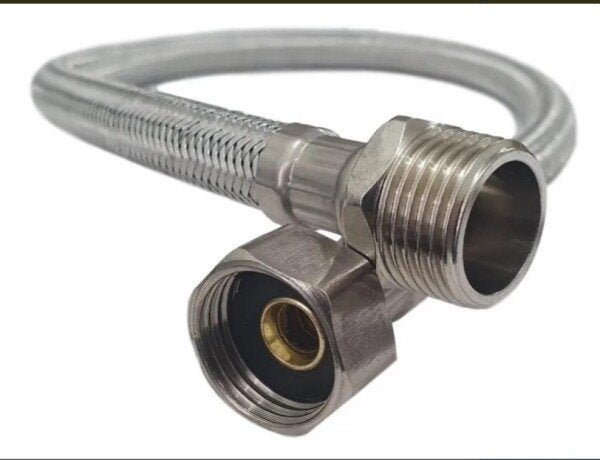 Kit com 10 Peças Ligação Flexível de 1/2" x 60cm Aço Trançado Inox - 4