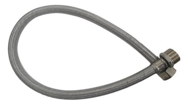 Kit com 10 Peças Ligação Flexível de 1/2" x 60cm Aço Trançado Inox - 3