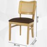 Kit 2 Cadeira Decorativa Cafe Tela Tingida Pes Madeira Amendoa Nacc - 4