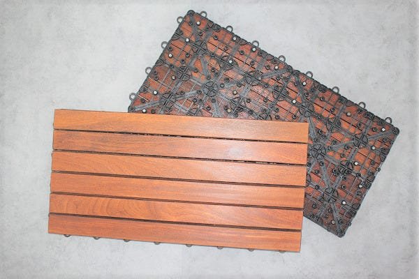 Deck Modulado 6 Ripas 30x60 Kit 15 Peças (2,5m²) - 2