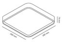 Ver imagem 4 de Luminária Plafon Black 12w 28x28 3000k Design Moderno Sobrep.