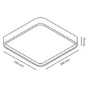 Ver imagem 4 de Luminária Plafon Black 12w 28x28 3000k Design Moderno Sobrep.