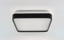 Ver imagem 2 de Luminária Plafon Black 12w 28x28 3000k Design Moderno Sobrep.