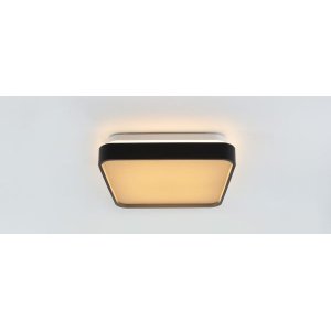 Luminária Plafon Black 12w 28x28 3000k Design Moderno Sobrep.