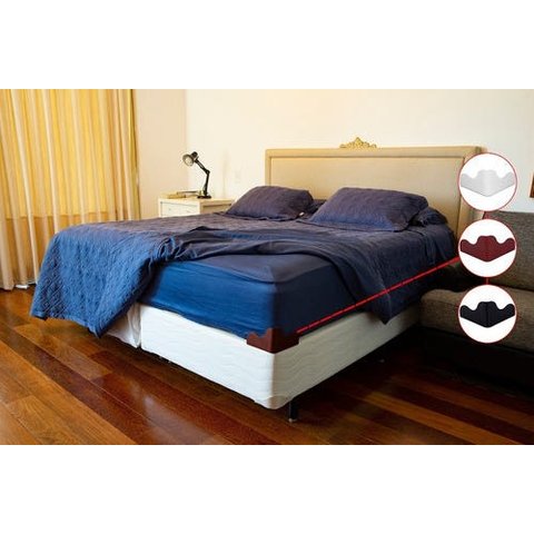 Kit 4 Cantoneiras para Fixar Colchões na Cama Box Marrom