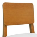 Ver imagem 6 de Banqueta Lyon em Madeira com Encosto Anatômico Assento Estofado com 68cm Altura - Amêndoa/linho Bege