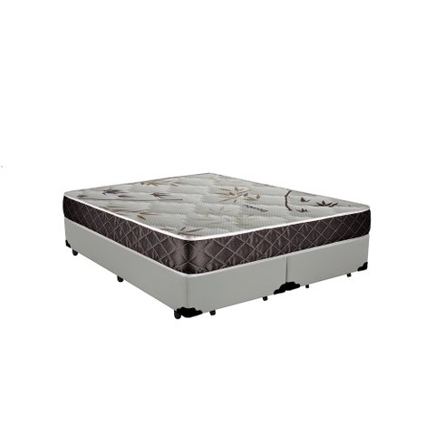 Cama Box King Colchão Aylla Espuma D33 NK Camas + Box Sintético 70x193x203 Cor:Branco