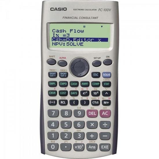 Calculadora Financeira FC-100V Branca CASIO - 1