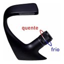 Ver imagem 3 de Torneira Banheiro de Mesa com Misturador Monocomando Bica Baixa Roma Preto Fosco