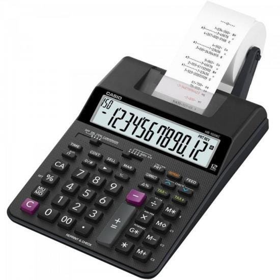 Calculadora com Bobina 12 Dígitos Bivolt HR-100RC Preta CASIO - 2