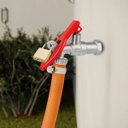 Ver imagem 2 de Torneira de Metal com Porta Cadeado para Jardim Quintal Tanque 1/2" + Cadeado Pequeno 20mm Latão Mac