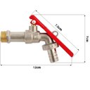 Ver imagem 3 de Torneira de Metal com Porta Cadeado para Jardim Quintal Tanque 1/2" + Cadeado Pequeno 20mm Latão Mac
