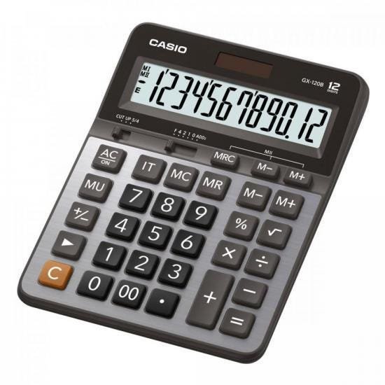 Calculadora de Mesa 12 Dígitos GX-120B Prata CASIO - 1