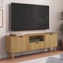 Ver imagem 1 de Rack TV 65 pol 180cm 2 Portas Pé Madeira Luara Hanover A10 - Mpozenato