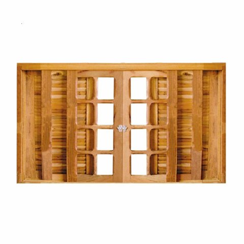 Veneziana de Correr 6 Folhas Padão Imbuia Reto - Com Ferragens 1.60 x 1.00 - Hale