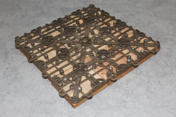 Deck Modular Quadriculado 30x30 Kit 6 Peças (0,5M²) - 6