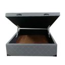 Ver imagem 2 de Cama Baú Casal 138x188 no Tecido Bordado Cinza