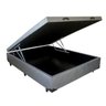 Cama Baú Casal 138x188 no Tecido Bordado Cinza - 1