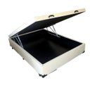 Ver imagem 1 de Cama Box Baú Casal 138 X 188 - Reforçado/blindado Corino Branco