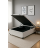 Cama Box Baú Casal 138 X 188 - Reforçado/blindado Corino Branco - 3
