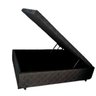 Cama Box Baú Casal 138x188 - Reforçado / Blindado Bordado Preto - 1