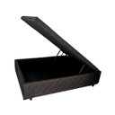 Ver imagem 2 de Cama Baú Casal 138x188 com 48cm de Altura Total no Tecido Bordado Preto