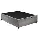Ver imagem 2 de Cama Box Baú Casal 138 X 188 com 48cm de Altura - Reforçado / Corino Cinza