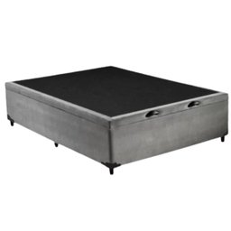 Cama Box Baú Casal 138 X 188 com 48cm de Altura - Reforçado / Corino Cinza - 2