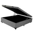 Ver imagem 1 de Cama Box Baú Casal 138 X 188 com 48cm de Altura - Reforçado / Corino Cinza