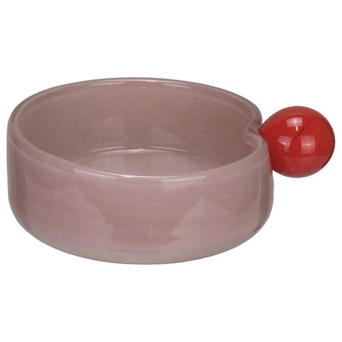 Vaso Decorativo Centro Mesa Home&co Vidro 6x18x18cm Lilás Fruteira