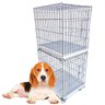 Canil Gaiola Caes Gatos Vertical 2 Lugares Cachorro Pet Shop Banho e Tosa Modular - 1