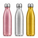 Ver imagem 1 de Garrafa Térmica MS914 500ml Aço Inox Portátil Viagem Metálica Cintilante:Variado