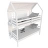 Beliche Casinha Bela com Coração 2 Gavetas 4 Janelas Venezianas - Madeira Maciça Branco/rosa/ - 5