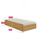 Ver imagem 5 de Cama para Solteiro Milênio com Box 2 Gavetas Plus - D Doro Cinamomo